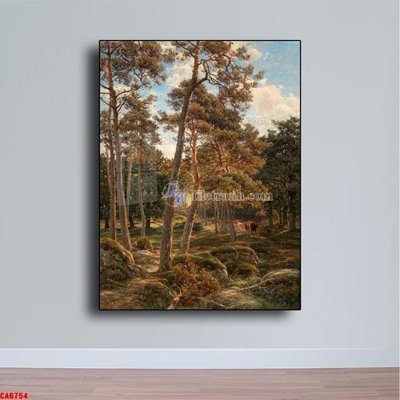 File gốc Tranh sơn dầu phong cảnh châu âu CA6754 (vector) cho in ấn