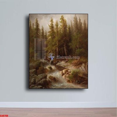 File tranh gốc Tranh sơn dầu phong cảnh châu âu CA6766 chủ đề hiện đại