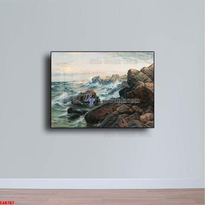 Download file gốc Tranh sơn dầu phong cảnh châu âu CA6767 (in lụa) cao cấp