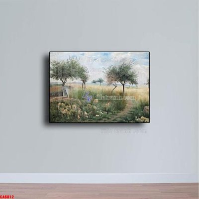 File in mica Tranh sơn dầu phong cảnh châu âu CA6812 (bản gốc) siêu trong