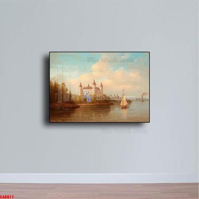 File ảnh gốc Tranh sơn dầu phong cảnh châu âu CA6817 (chuyên in mica)