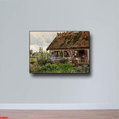 File gốc in tráng gương Tranh sơn dầu phong cảnh châu âu CA6821 chi tiết