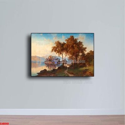 File in lụa Tranh sơn dầu phong cảnh châu âu CA6840 (phong cảnh) Tranh sơn dầu phong cảnh châu âu CA6840