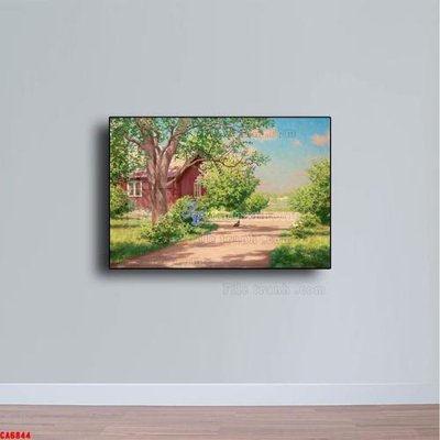 File gốc Tranh sơn dầu phong cảnh châu âu CA6844 (in tráng gương) hiện đại
