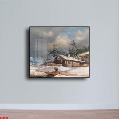 File PSD Tranh sơn dầu phong cảnh châu âu CA6899 (bản gốc) cho nhà in