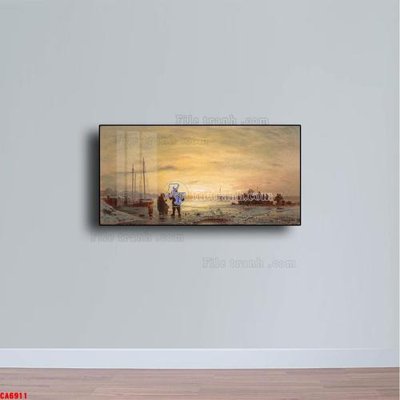 Tải file Tranh sơn dầu phong cảnh châu âu CA6911 (gốc) chủ đề hoa sen