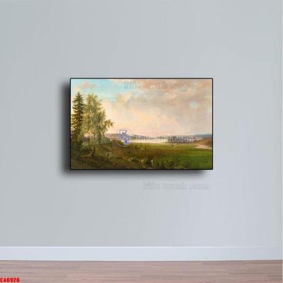 File in mica Tranh sơn dầu phong cảnh châu âu CA6926 (bản gốc) làm vách ngăn