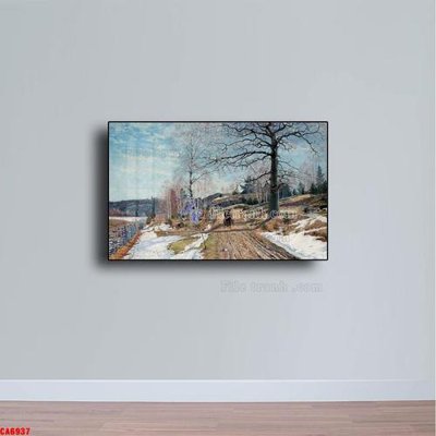 File gốc Tranh sơn dầu phong cảnh châu âu CA6937 (in lụa) họa tiết 3D