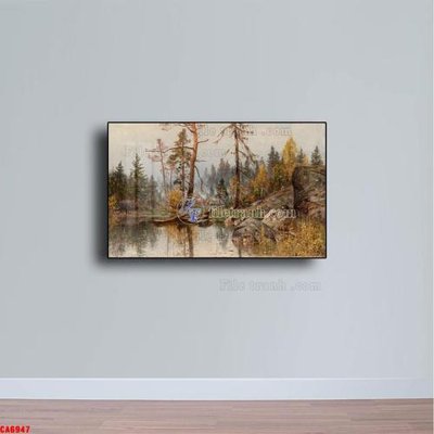 File in trần Tranh sơn dầu phong cảnh châu âu CA6947 (bản gốc) trời sao