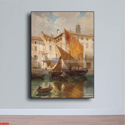 Tải file Tranh sơn dầu phong cảnh châu âu CA6949 (PSD) cho in tranh kính