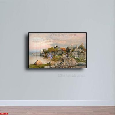 File in trần Tranh sơn dầu phong cảnh châu âu CA6954 (bản gốc) phong cảnh