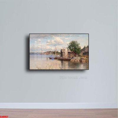 File gốc Tranh sơn dầu phong cảnh châu âu CA6957 (trang trí) phòng ngủ
