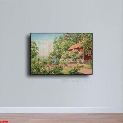 Tải file gốc Tranh sơn dầu phong cảnh châu âu CA6968 (in khổ lớn) không vỡ