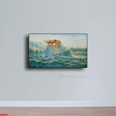 File in trần Tranh sơn dầu phong cảnh châu âu CA6977 (file gốc) xuyên sáng