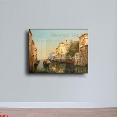 File gốc Tranh sơn dầu phong cảnh châu âu CA7010 (trang trí) phòng trẻ em