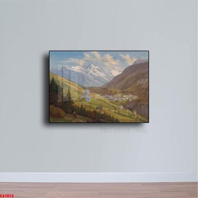 Ảnh gốc Tranh sơn dầu phong cảnh châu âu CA7015 (độ nét cao) in tráng gương