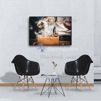 Hình ảnh gốc File tranh treo quán cà phê CF5023 (để in khổ lớn)