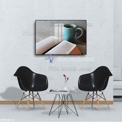 File tranh File tranh treo quán cà phê CF5031 (gốc) phong cách tối giản