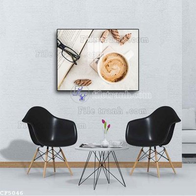 File ảnh File tranh treo quán cà phê CF5046 (gốc) in PP, decal
