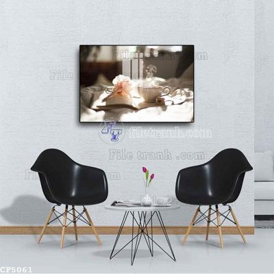 File in trần File tranh treo quán cà phê CF5061 (file gốc) xuyên sáng