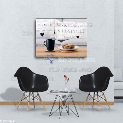 Download file gốc File tranh treo quán cà phê CF5064 (in lụa) cao cấp