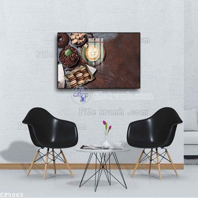 File tranh File tranh treo quán cà phê CF5065 (bản gốc) in lụa dán tường