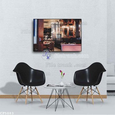 File ảnh File tranh treo quán cà phê CF5083 (gốc) in standee