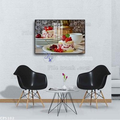 File gốc File tranh treo quán cà phê CF5102 (cho in UV) siêu nét