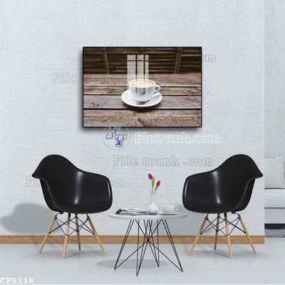 Download file File tranh treo quán cà phê CF5118 (gốc) in mica ốp bếp