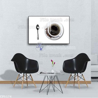 File gốc File tranh treo quán cà phê CF5176 (in lụa) tranh thuận buồm