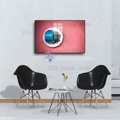 File gốc File tranh treo quán cà phê CF5187 (cho in 3D) độc đáo