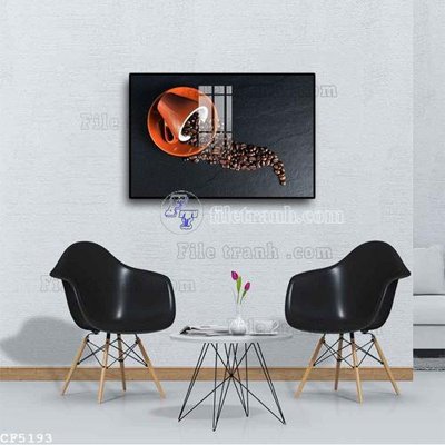 Download file gốc File tranh treo quán cà phê CF5193 (in mica) trang trí