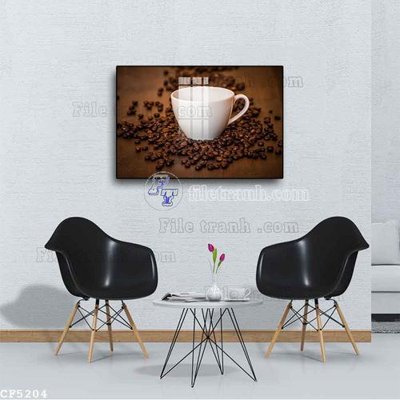 File tranh File tranh treo quán cà phê CF5204 (gốc) chủ đề trừu tượng