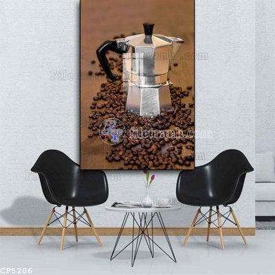 File in lụa File tranh treo quán cà phê CF5206 (hoa văn) File tranh treo quán cà phê CF5206