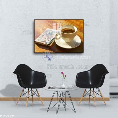 File in ấn File tranh treo quán cà phê CF5222 (bản gốc) từ file gốc