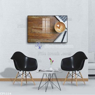 Chi tiết file tranh tráng gương File tranh treo quán cà phê CF5224 (ảnh gốc)