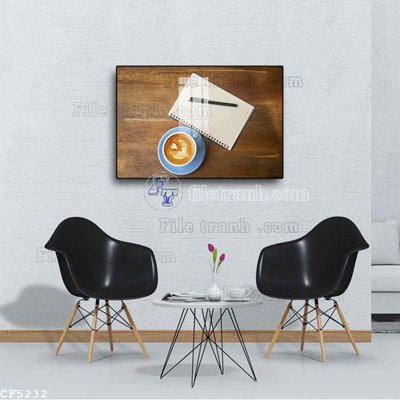 Tải file File tranh treo quán cà phê CF5232 (gốc) làm file tranh quảng cáo