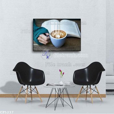 Download file ảnh gốc File tranh treo quán cà phê CF5237 để in ấn