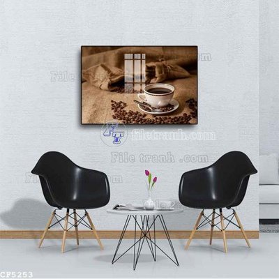 File gốc File tranh treo quán cà phê CF5253 (trang trí) cho phòng khách