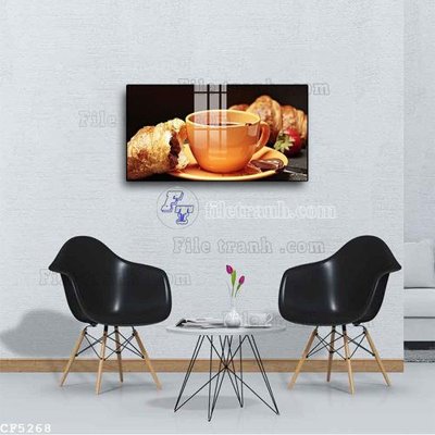 Hình ảnh file gốc in lụa File tranh treo quán cà phê CF5268