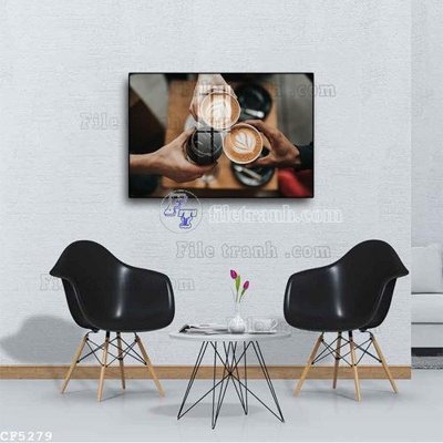 Tải file gốc File tranh treo quán cà phê CF5279 dùng cho in ấn