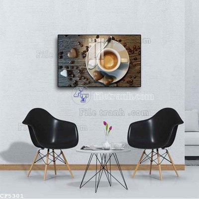 Tải file File tranh treo quán cà phê CF5301 (gốc) để in ấn ngay