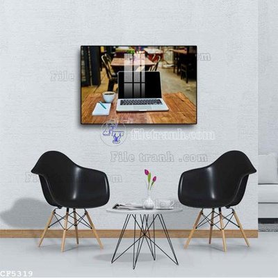 File ảnh File tranh treo quán cà phê CF5319 (gốc) cho trang trí nhà hàng