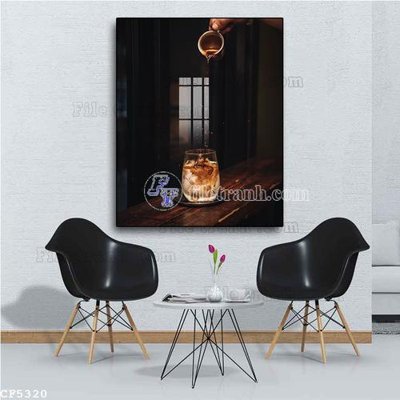 File gốc File tranh treo quán cà phê CF5320 (in mica) làm bảng hiệu