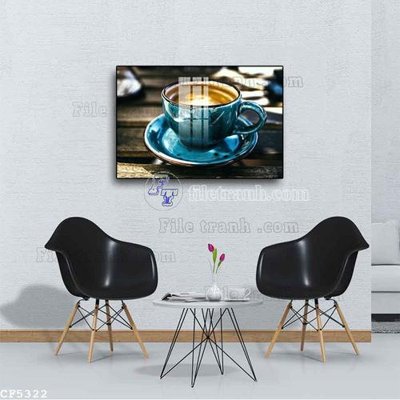 File PSD in ấn File tranh treo quán cà phê CF5322 (chất lượng cao)