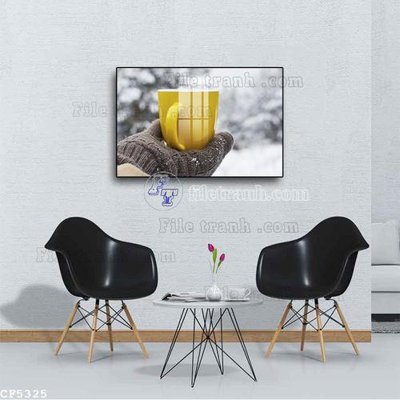 File tranh in tráng gương File tranh treo quán cà phê CF5325 (siêu nét)