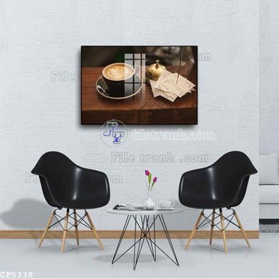 File gốc File tranh treo quán cà phê CF5338 (vector) cho in ấn