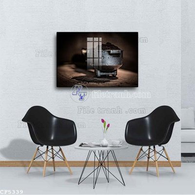 File tranh File tranh treo quán cà phê CF5339 (gốc) chủ đề trừu tượng