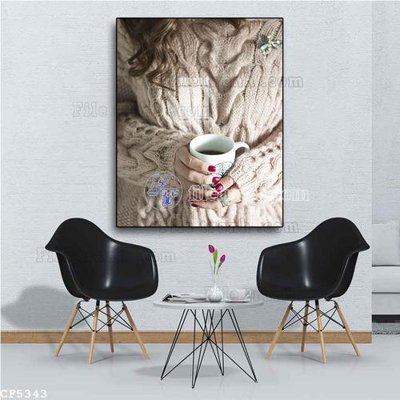 File in trần File tranh treo quán cà phê CF5343 (file gốc) xuyên sáng