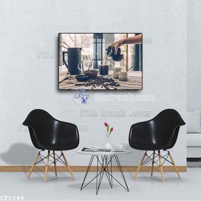 Tải file File tranh treo quán cà phê CF5344 (gốc) in nhanh